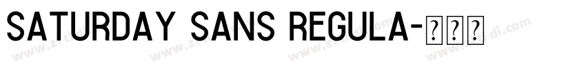 saturday sans regula字体转换
